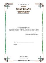 Bộ đề luyện thi học sinh giỏi Olympic Tiếng anh lớp 4 - Bùi Tấn Ngọc